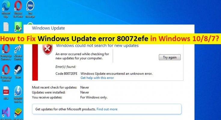 Como Corrigir O Erro 80072efe Do Windows Update No Windows 10 8 7
