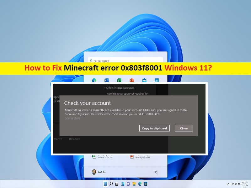 Minecraftエラー0x803f8001windows11を修正する方法 手順 Techs Gizmos