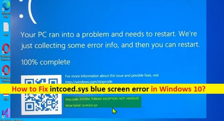 Como Corrigir Erro De Tela Azul Intcoed Sys No Windows Passos Techs Gizmos