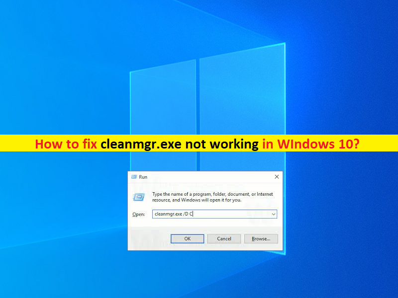 How to fix cleanmgr.exe not working, application error in Windows 10 ...