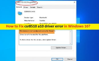 csr8510 a10 driver windows 10 64 bit download