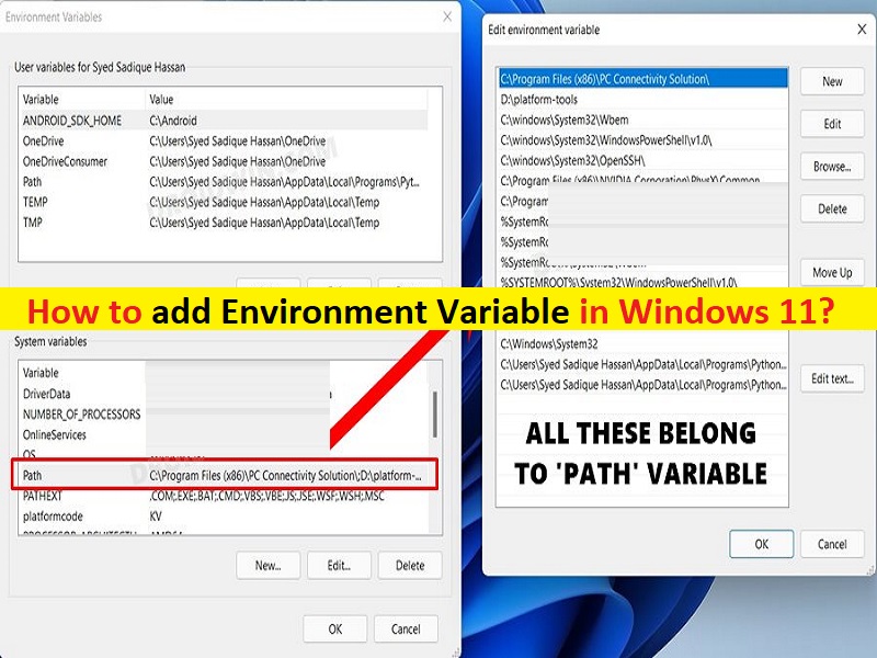 How To Add Environment Variable In Windows 11 Steps Techs Gizmos