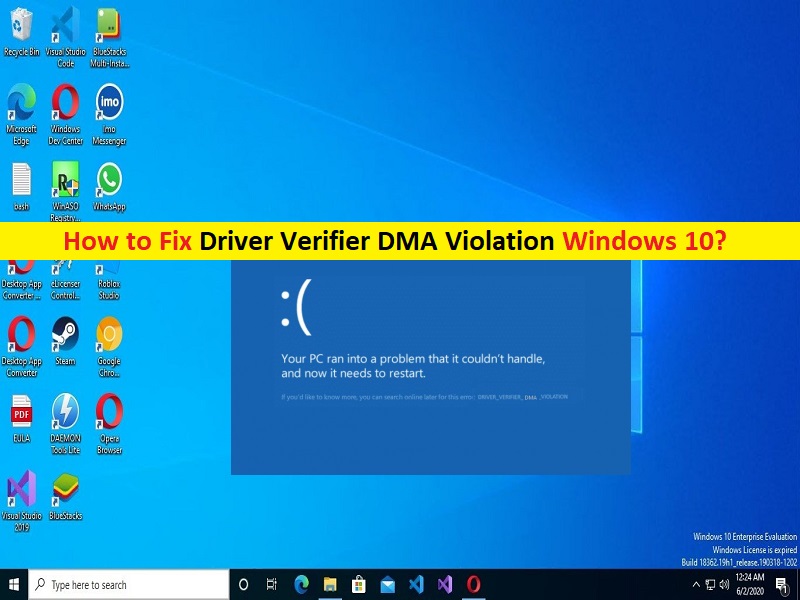 Ошибка driver verifier dma violation