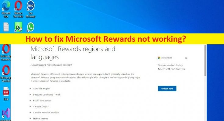 Microsoft Rewards Not Redeeming