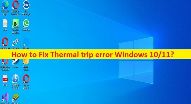 thermal trip in computer